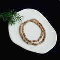 Tawny Agate Double Wrap Bracelet