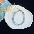 Glacier Aquamarine Triple Wrap Bracelet