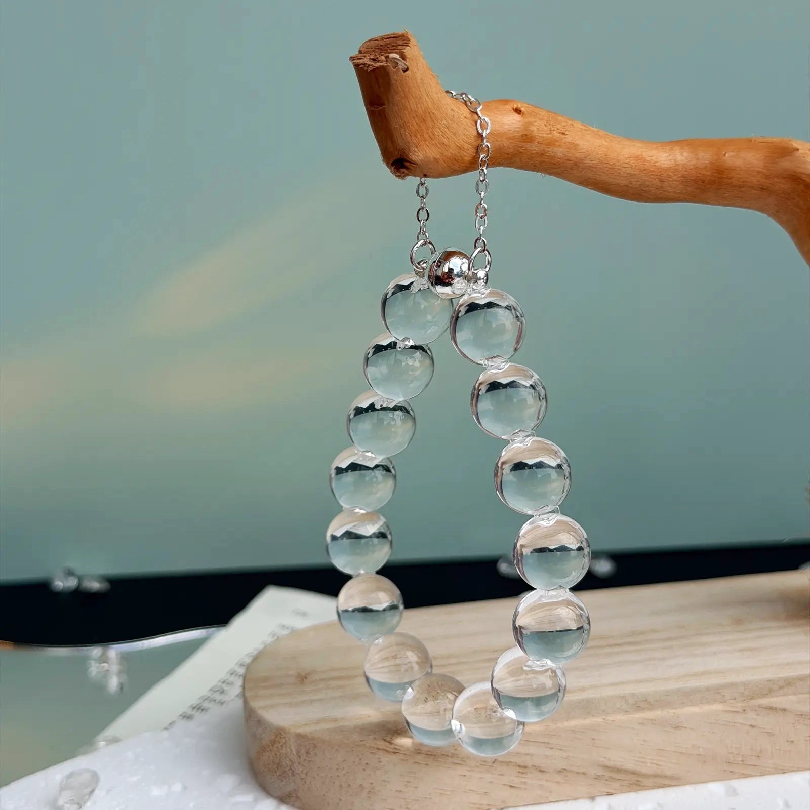 Clear Quartz V-Drilled Bracelet