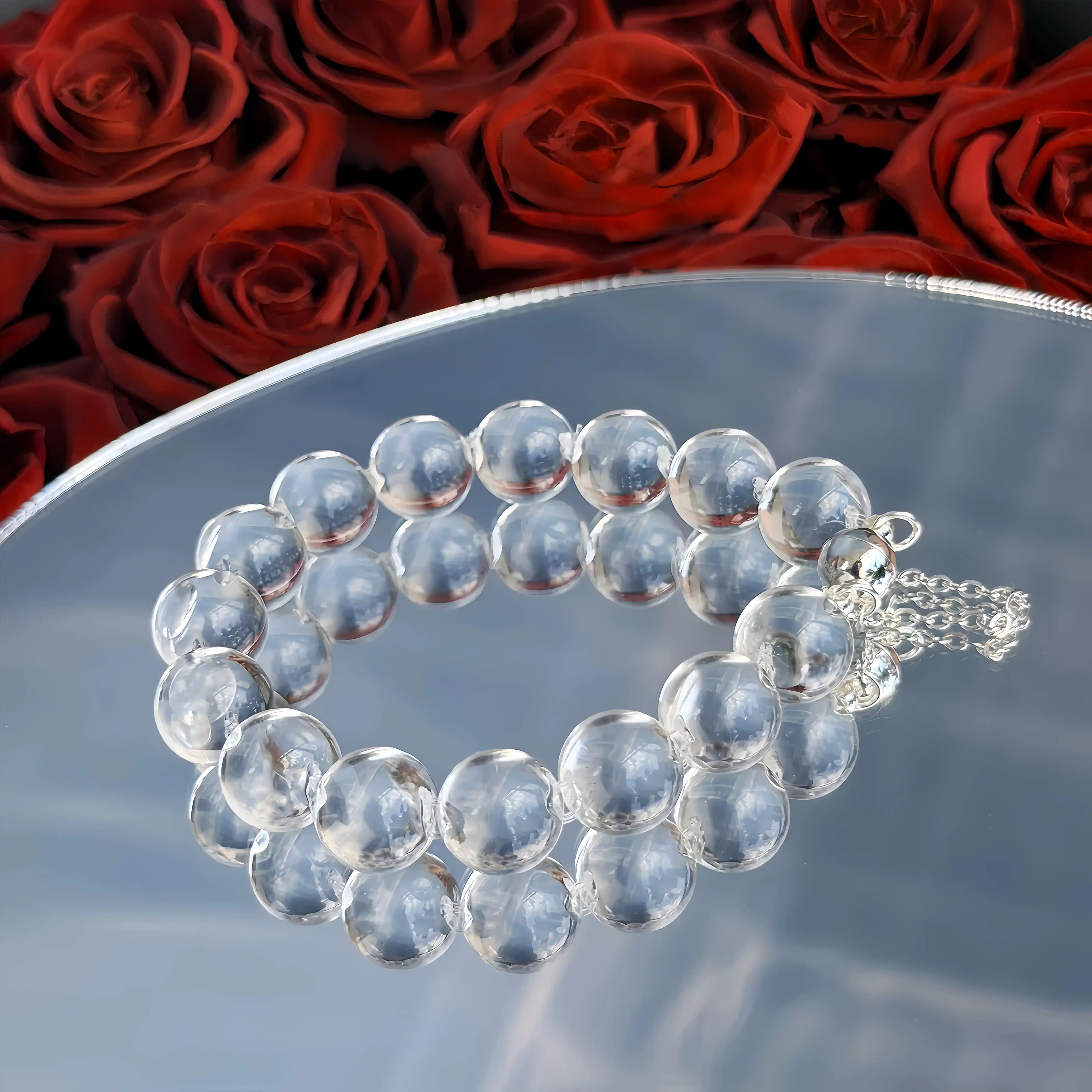Clear Quartz V-Drilled Bracelet