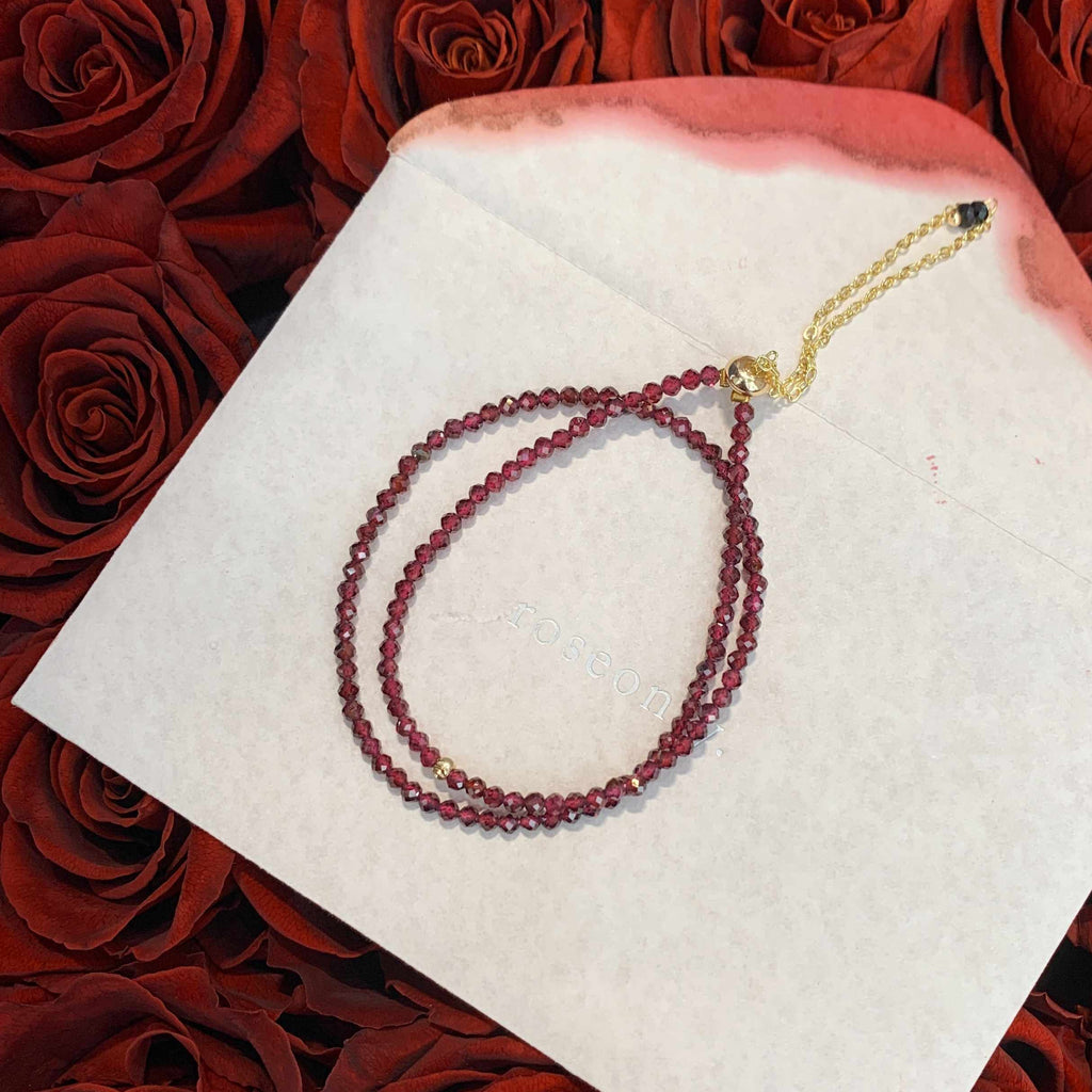 Dark Lord Garnet Double Wrap Bracelet