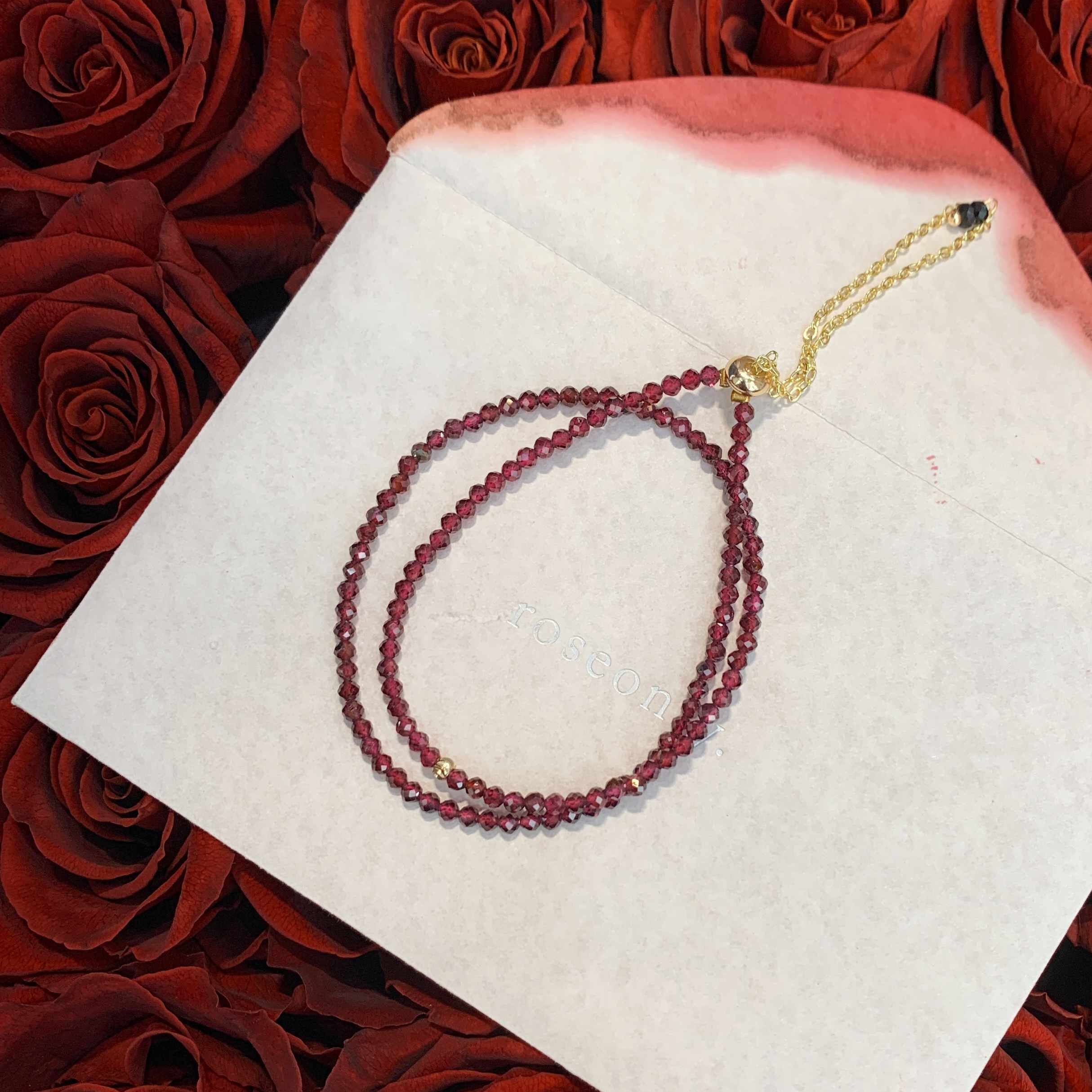 Dark Lord Garnet Double Wrap Bracelet