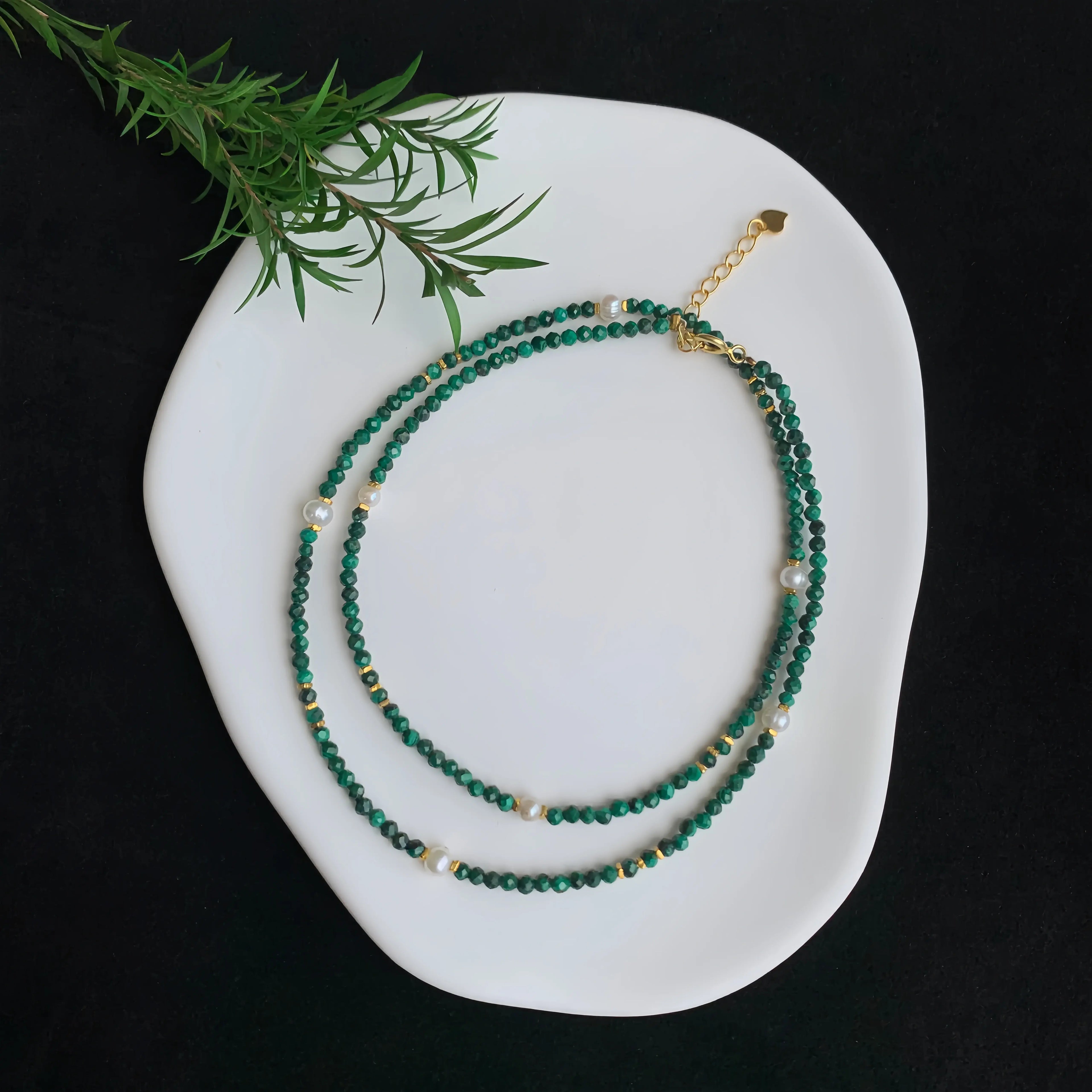 Malachite & Pearl Necklace