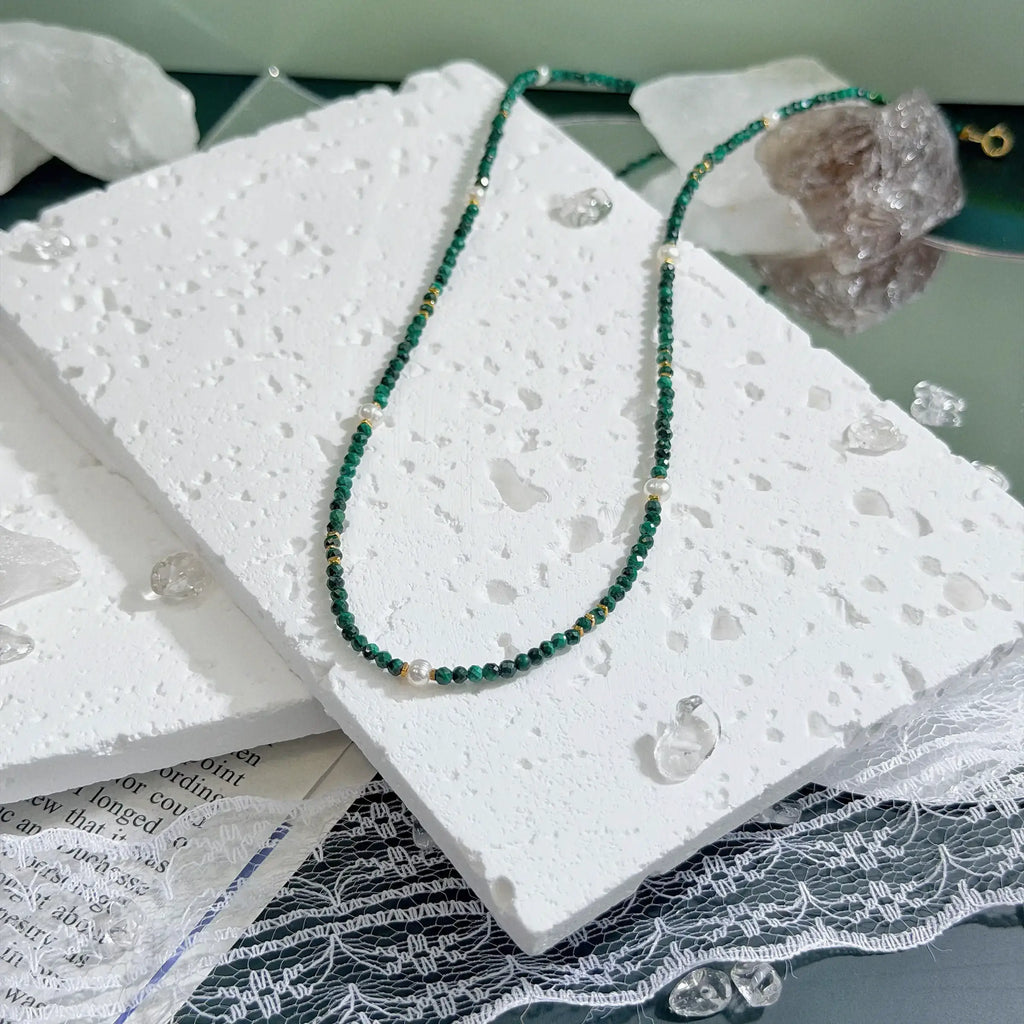 Malachite & Pearl Necklace