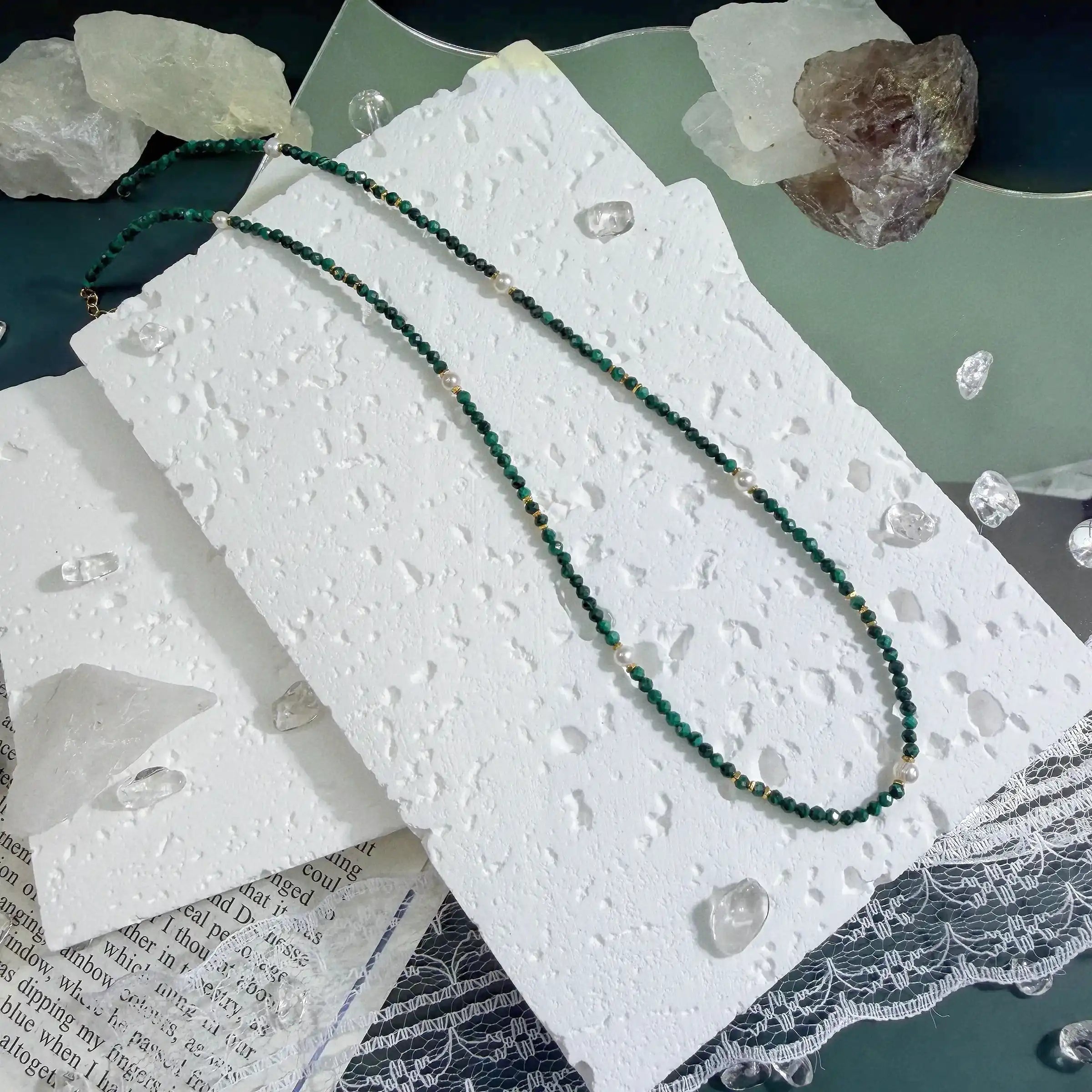 Malachite & Pearl Necklace