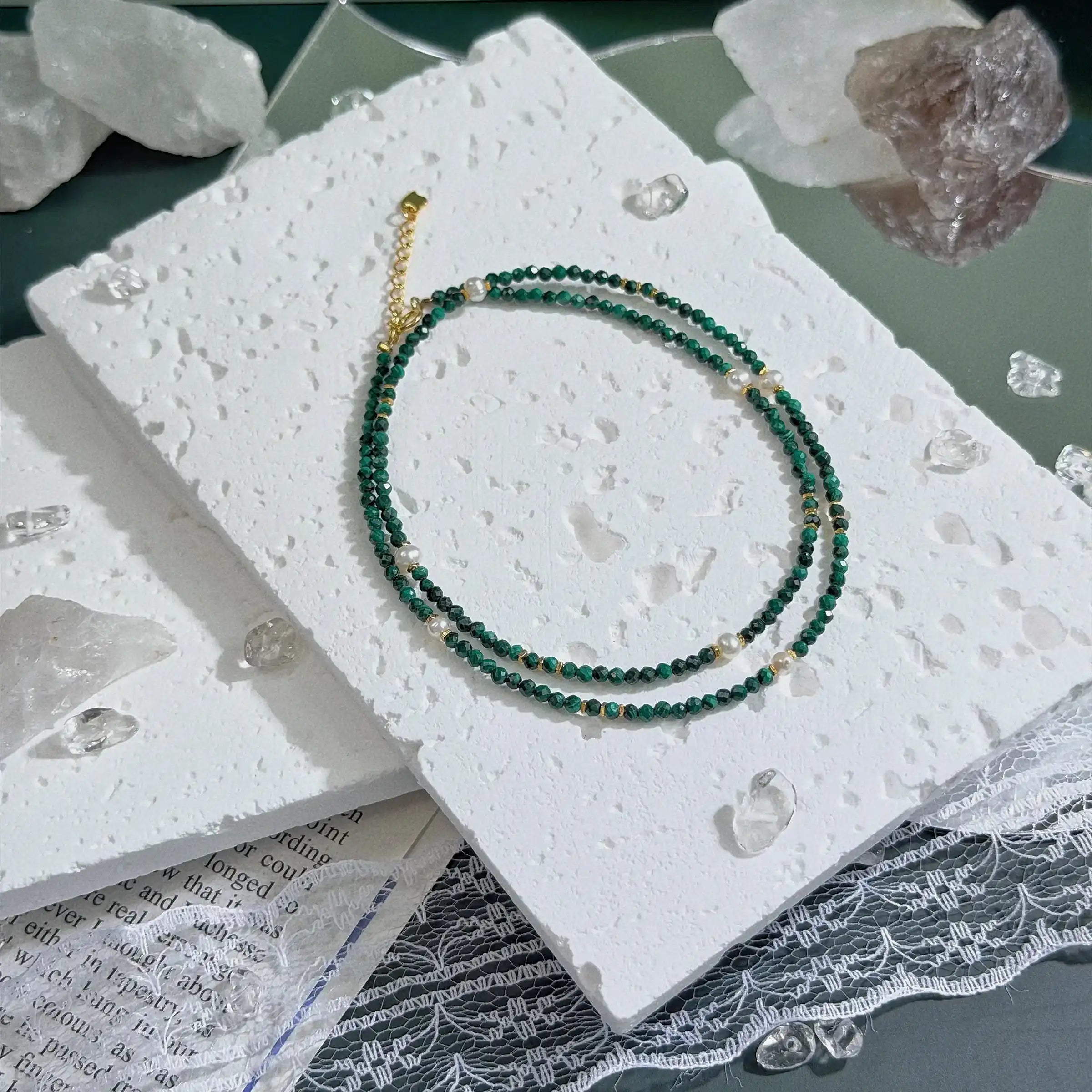 Malachite & Pearl Necklace