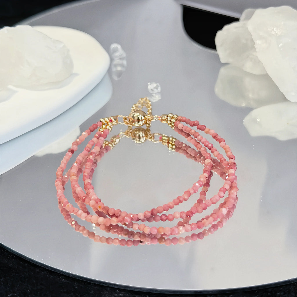 Rhodonite Triple Wrap Bracelet
