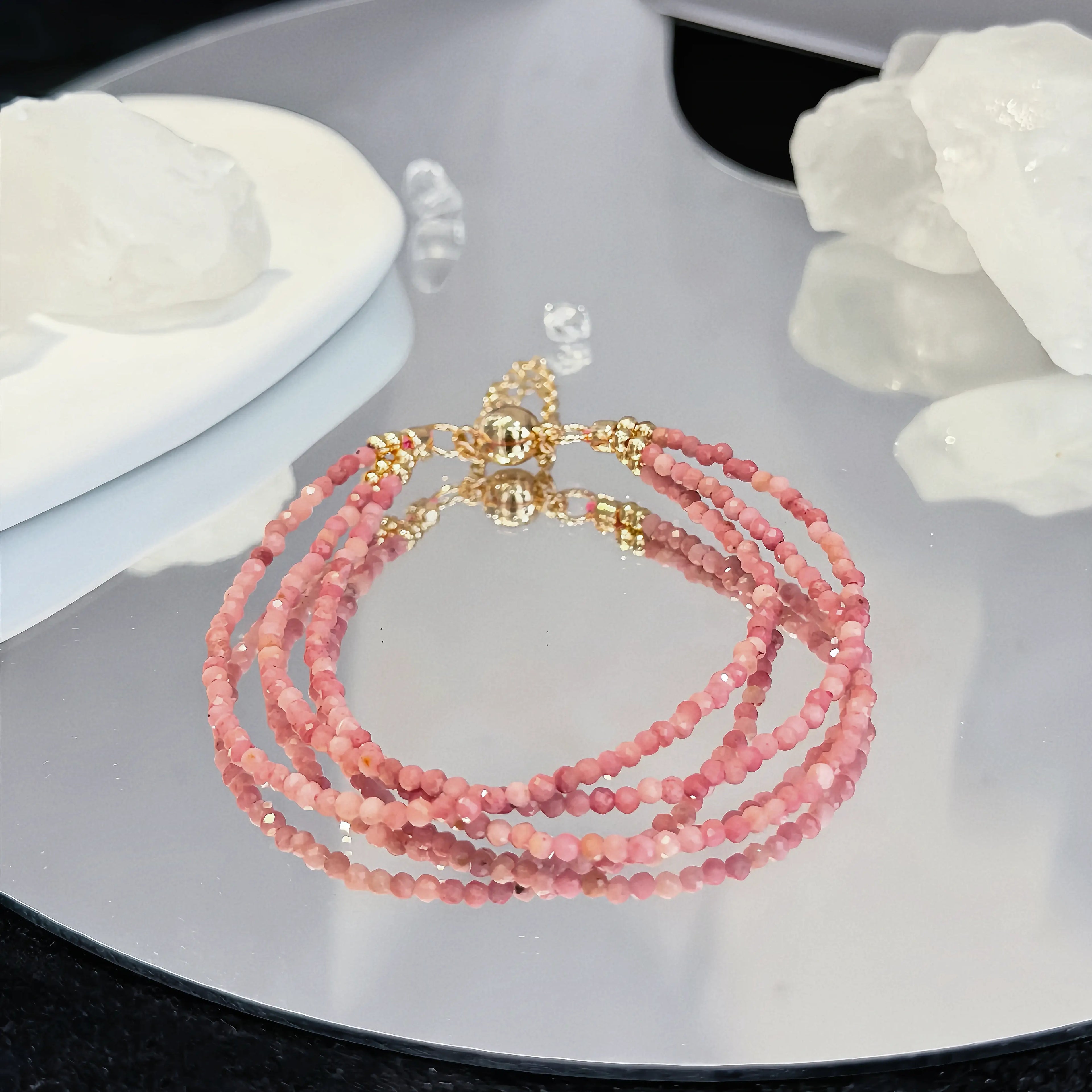 Rhodonite Triple Wrap Bracelet