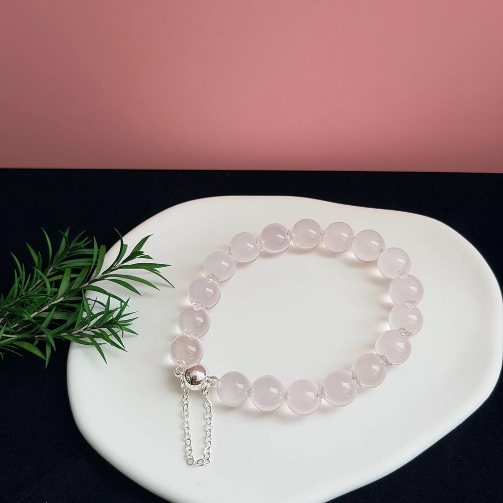 Rose Quartz V-Drilled Bracelet