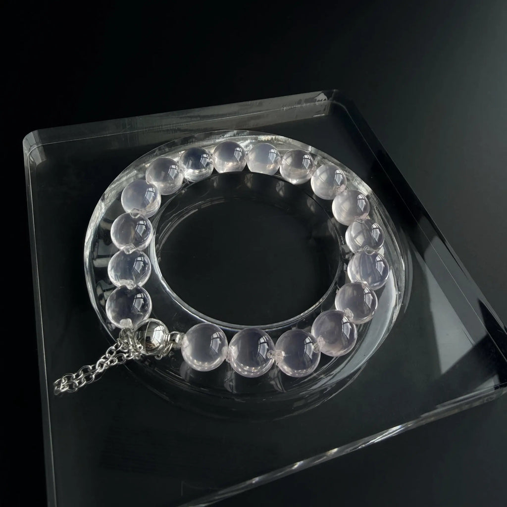 Rose Quartz V-Drilled Bracelet