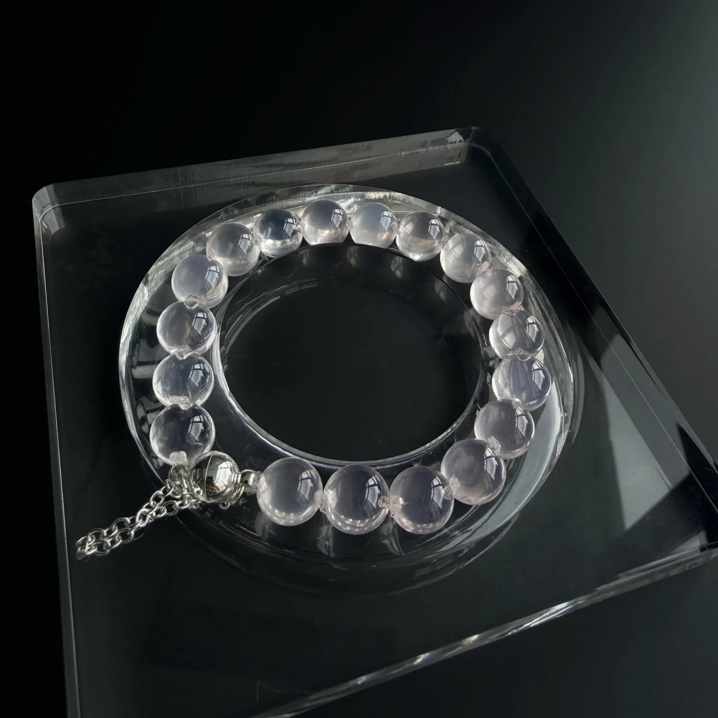 Rose Quartz V-Drilled Bracelet