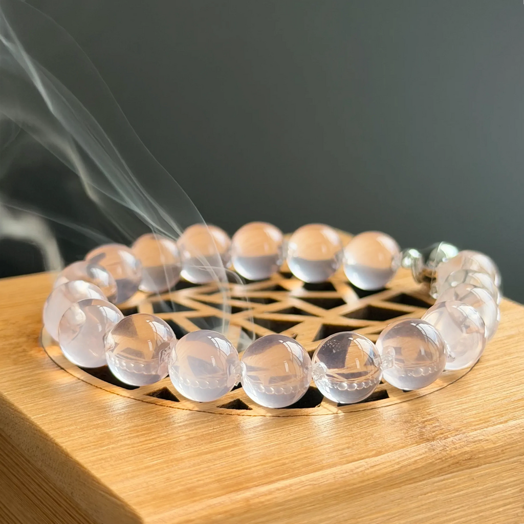 Rose Quartz V-Drilled Bracelet