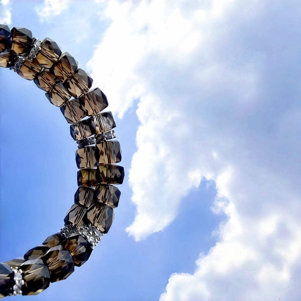 Sparkly Dark Smoky Quartz Bracelet