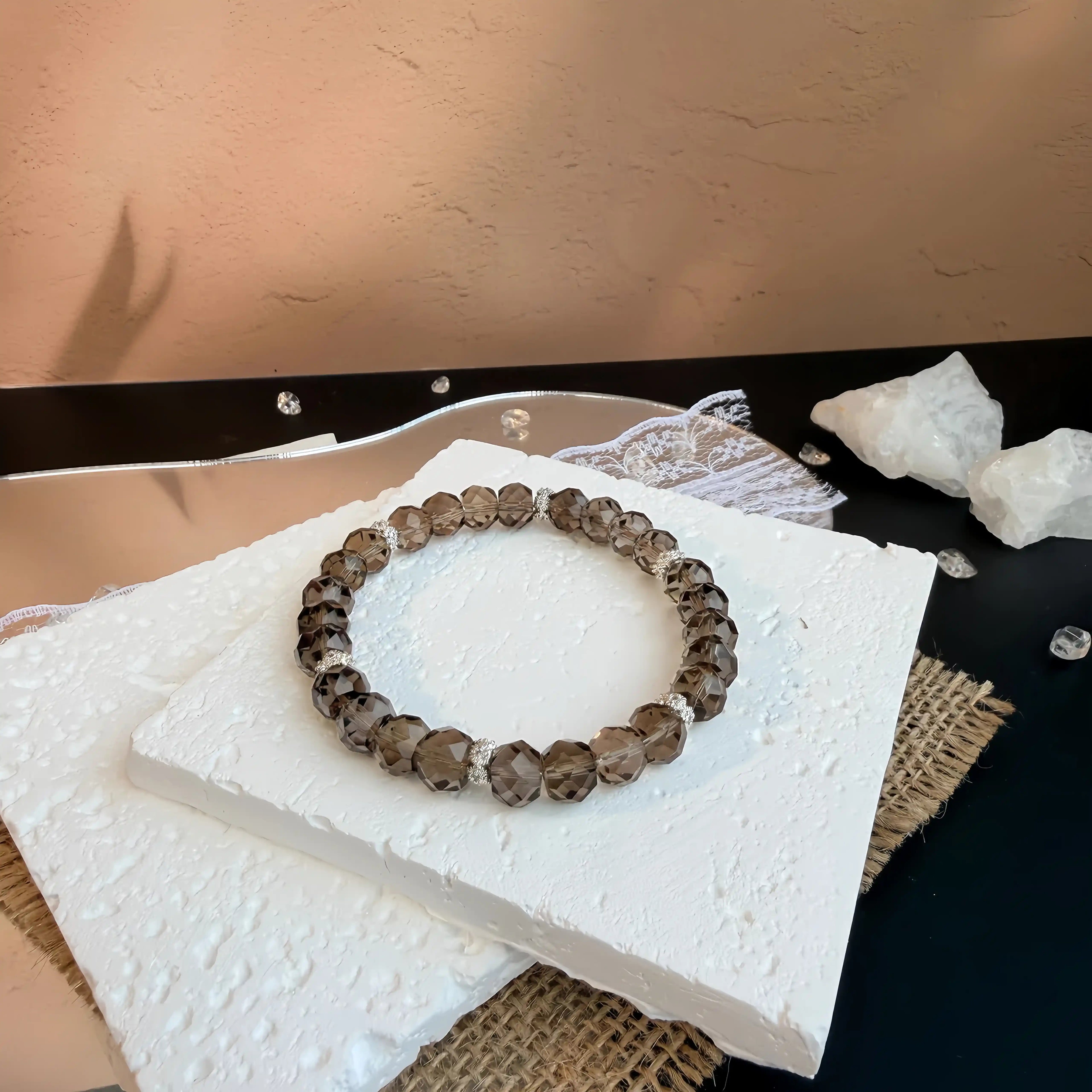 Twinkling Light Smoky Quartz Bracelet