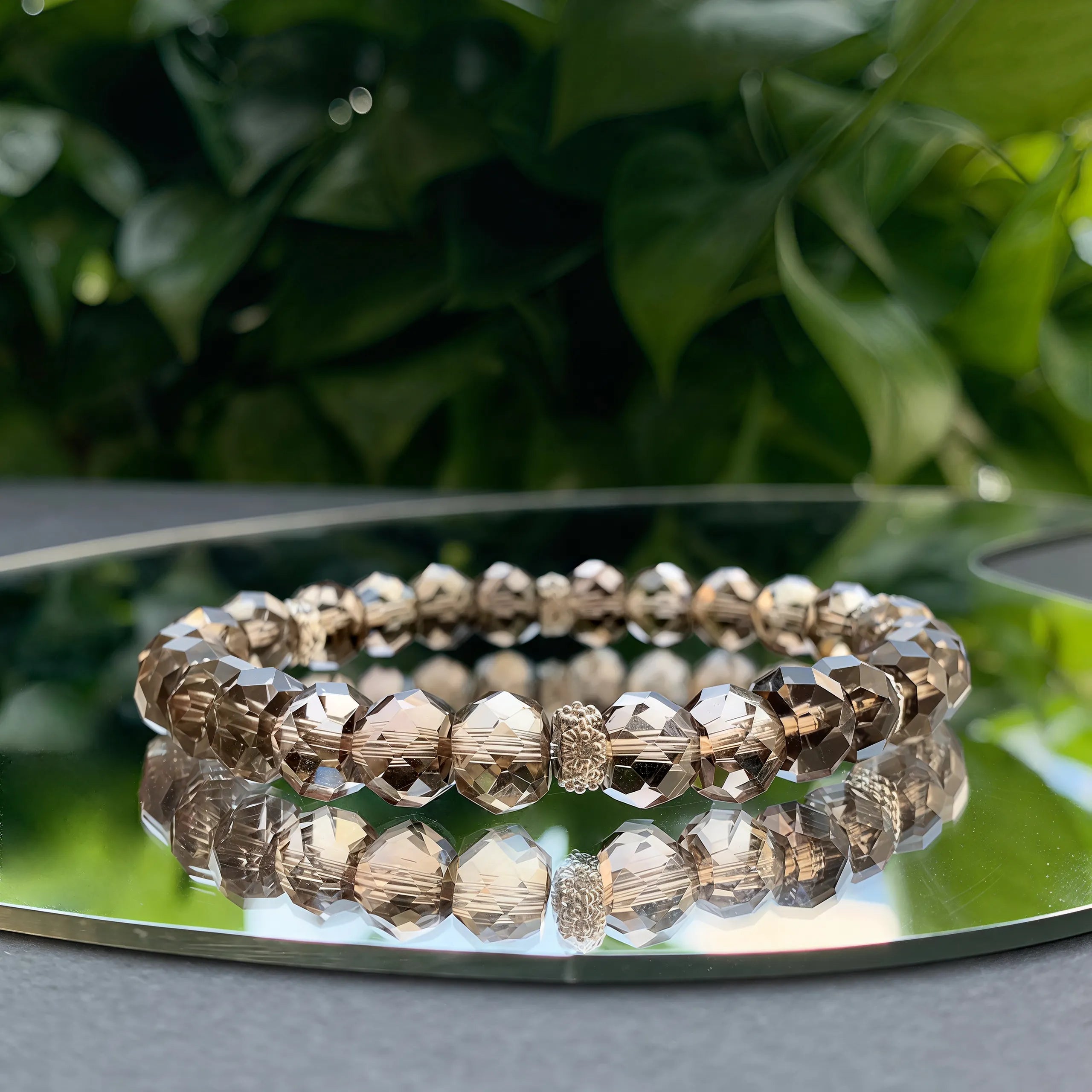 Twinkling Light Smoky Quartz Bracelet
